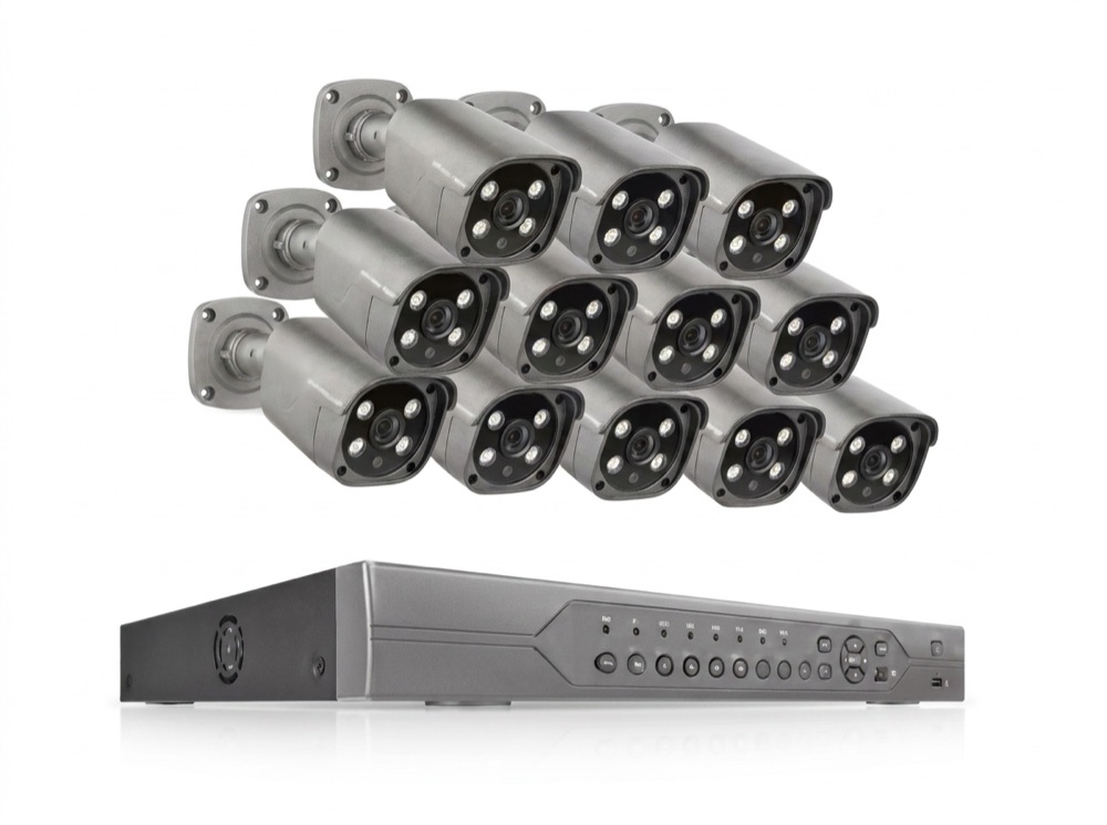 Nyaliko 12-camera Maximum package — twelve 5MP AI cameras with 16-channel NVR