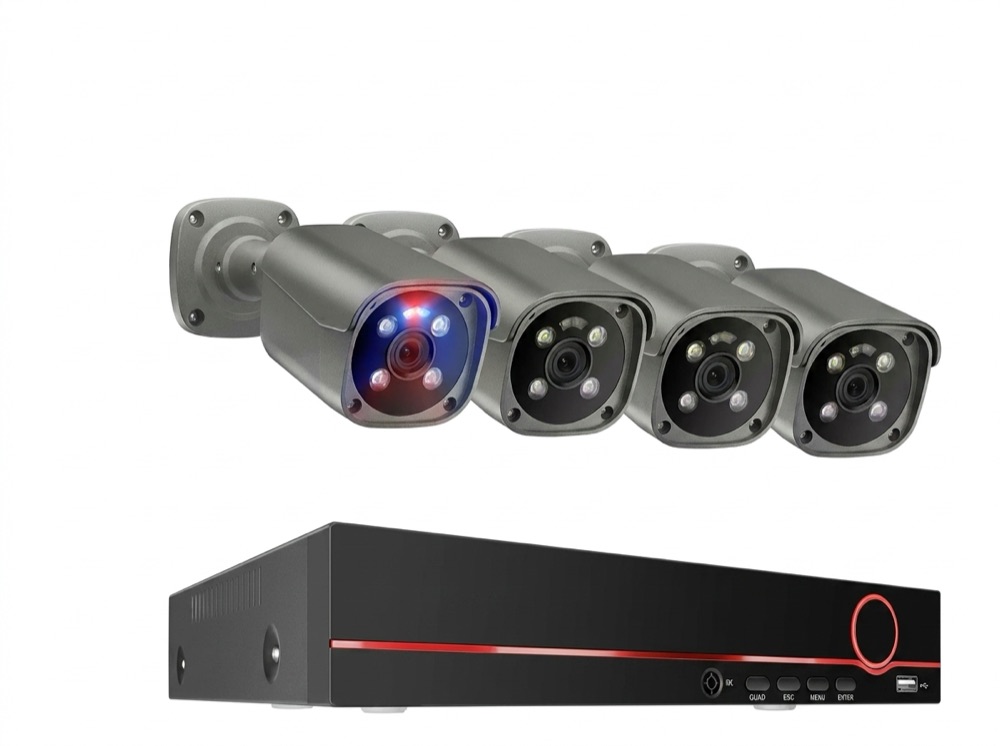Nyaliko 4-camera Essential package — four 5MP AI cameras with NVR